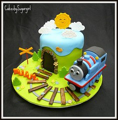 thomas the tank engine train birthday cake